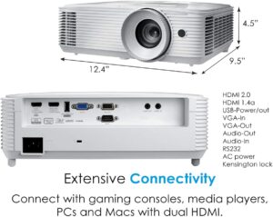 Optoma HD39HDR High Brightness HDR Home Theater Projector features