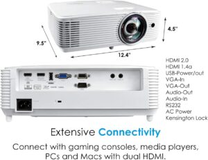 Optoma GT1080HDR Short Throw Gaming Projector features